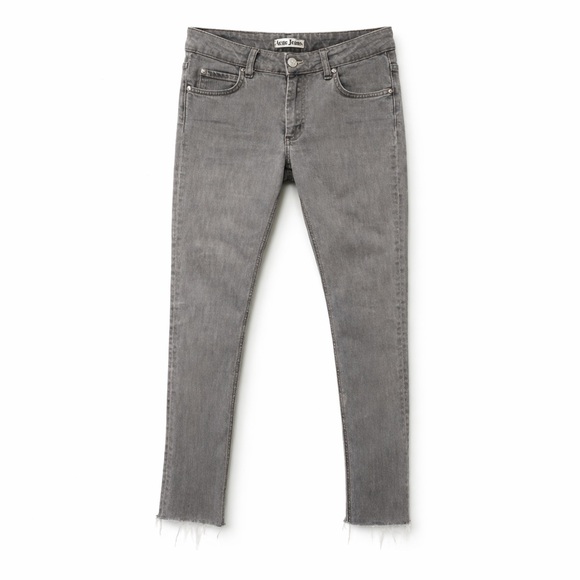 Acne Studios Denim - Acne Studios Grey Skinny Jeans Raw Hem Sz 28/34 Designer Luxury Mobwife